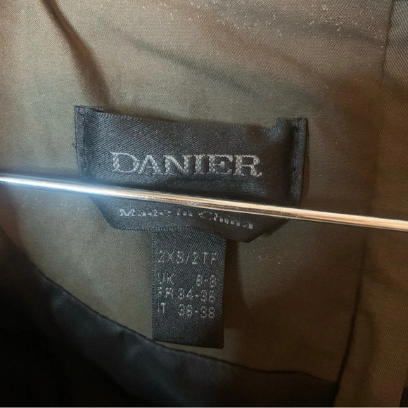 Danier Green Black Jacket Leather Sleeves 2XS - Picture 5 of 12